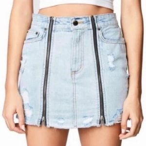 LF Double Zipper Skirt